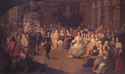 Hieronymus Janssens Charles II Dancing at a Ball at Court (mk25) France oil painting art